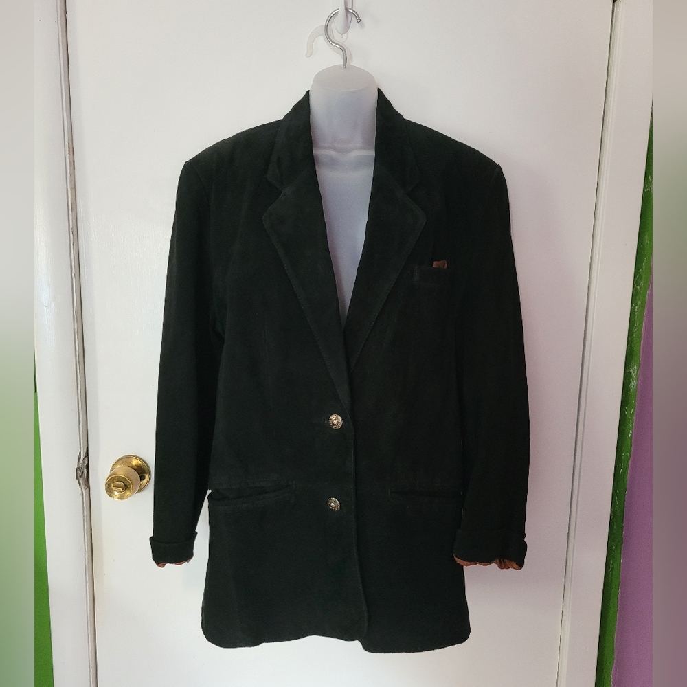 Black suede jacket